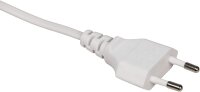 Euro-Netzkabel McPower mit Fußschalter und blanken Enden, 2m, weiß