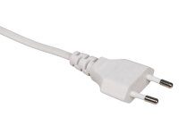 Euro-Netzkabel McPower mit Fußschalter und blanken Enden, 2m, weiß