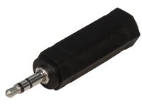 Kopfhöhrer-Adapter HOLLYWOOD, AUX Klinke 6,35mm auf 3,5mm, Stereo