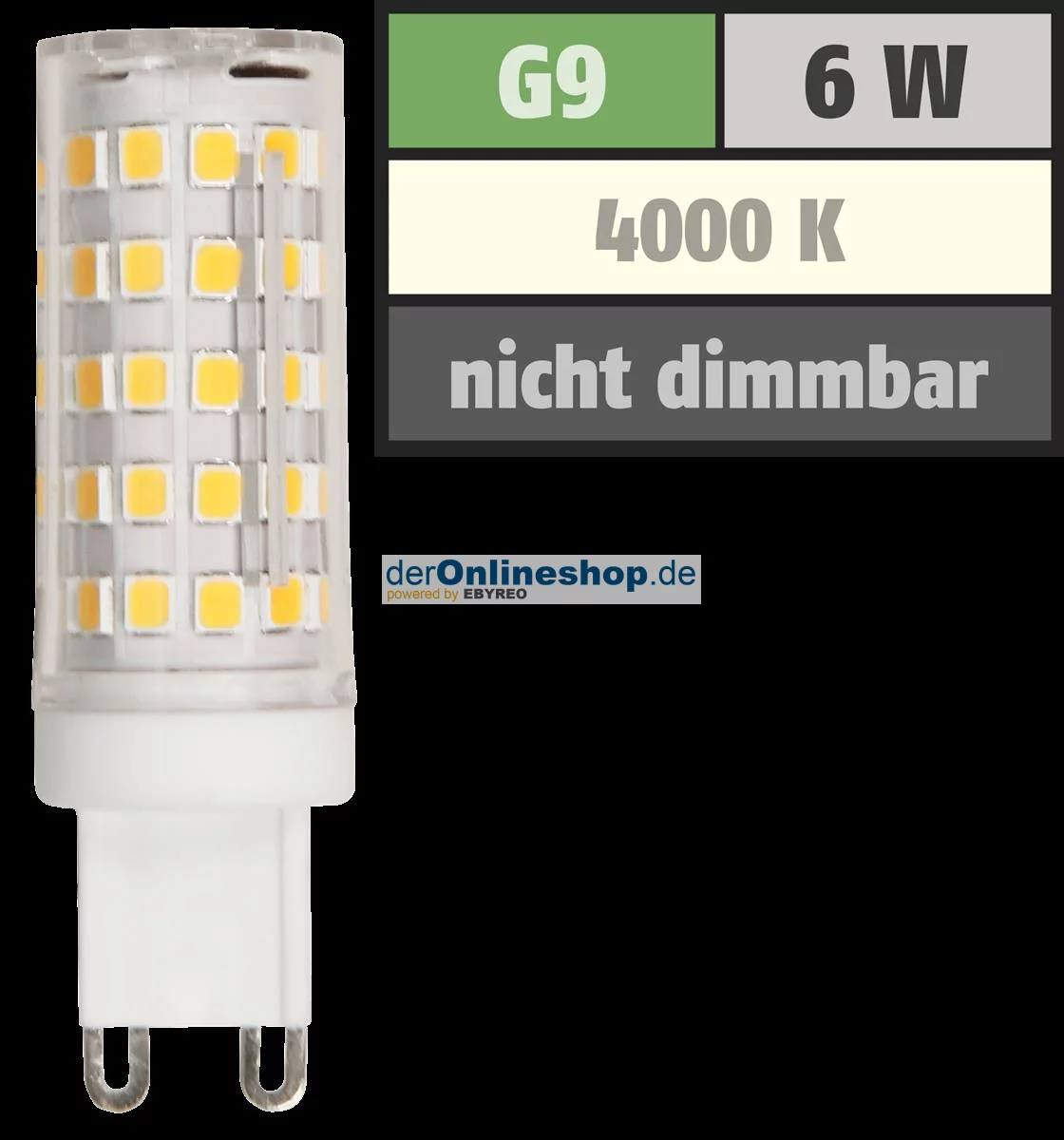LED-Stiftsockellampe McShine, G9, 6W, 720lm, 4000K,...