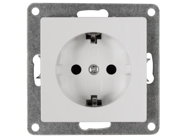 Schutzkontakt-Steckdose McPower Cup 250V~/16A, UP, Einsteckschutz, weiß