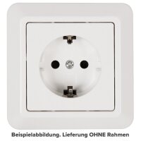 Schutzkontakt-Steckdose McPower Cup 250V~/16A, UP, Einsteckschutz, weiß