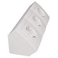 Steckdosenblock McPower Flair 250V~/16A, Aufbau, weiß, 3-fach Schutzkontakt