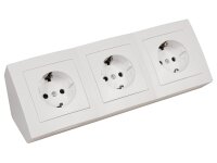Steckdosenblock McPower Flair 250V~/16A, Aufbau, weiß, 3-fach Schutzkontakt