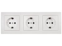 Steckdosenblock McPower Flair 250V~/16A, Aufbau, weiß, 3-fach Schutzkontakt