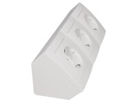 Steckdosenblock McPower Flair 250V~/16A, Aufbau, weiß, 3-fach Schutzkontakt