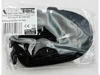 Klettband mit Öse, 5er Pack 50x2cm, schwarz