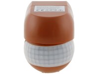 Aufputz Bewegungsmelder "CBM-Slim" 180°LED geeignet, IP44, 1-800W, ziegelrot