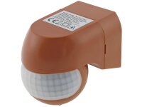 Aufputz Bewegungsmelder "CBM-Slim" 180°LED geeignet, IP44, 1-800W, ziegelrot