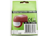 Aufputz Bewegungsmelder "CBM-Slim" 180°LED geeignet, IP44, 1-800W, ziegelrot