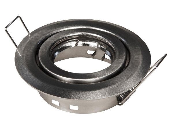 Einbaurahmen McShine ER-76 Edelstahl gebürstet, Ø76mm, schwenkbar