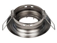 Einbaurahmen McShine ER-76 Edelstahl gebürstet, Ø76mm, schwenkbar