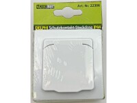 DELPHI Schutzkontakt Steckdose mit Klapp-Deckel IP44 I inkl. Rahmen 230V I Für Feuchträume und Aussenbereich I 3 Stück Weiß