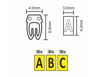 Kabelmarker-Clips McPower, bedruckt mit Buchstaben,...