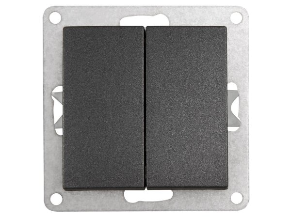 Wechselschalter McPower Flair 2-fach, 250V~/10A, UP, anthrazit