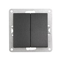 Wechselschalter McPower Flair 2-fach, 250V~/10A, UP, anthrazit