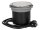 Tisch-Einbausteckdose Ø10cm, 3fach, 2 USB 2,4 A, Edelstahl, versenkbar