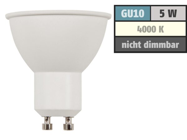 LED-Strahler McShine COB GU10, 5W, 350lm, neutralweiß, 10° Spot