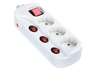 Steckdosenleiste McPower, 3-fach mit Einzelschaltung,...