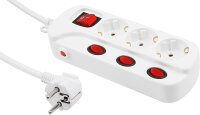 Steckdosenleiste McPower, 3-fach mit Einzelschaltung,...