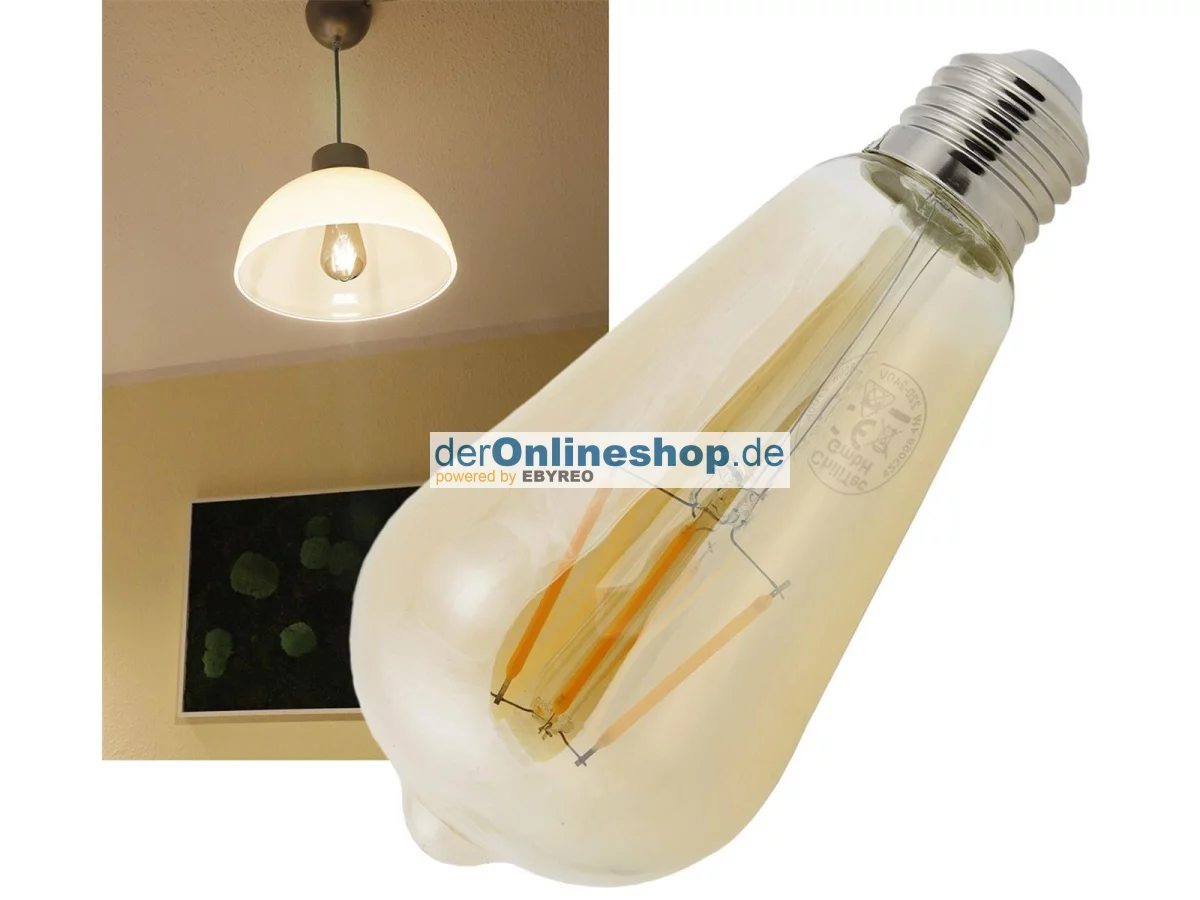 LED Glühlampe E27 "Vintage ST64" 2700k,...