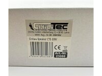 Einbaulautsprecher "CTE-30W ", 2-Wege80W, 8Ohm, 234x67mm, Rund, weiß