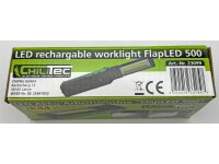 LED Akku-Arbeitsleuchte "FlapLED 500"LiIon Akku, Magnethalter, 5W, 400lm,IP44