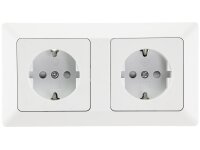 MILOS Set 2 Steckdosen+ 2-fach Rahmen 250V~/ 16A,...