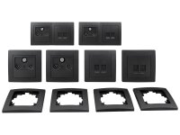 Schalter und Steckdosen Set McPower Flair Multimedia...