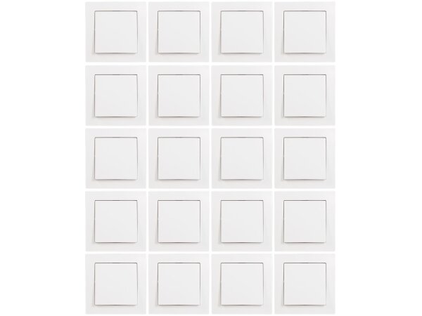 Wechselschalter McPower Flair, 250V~/10A, UP, weiß, inkl. Rahmen, 20er-Pack