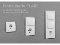 Steckdosen Set McPower Flair Beginner 2S-Style Profi weiß + Glasrahmen