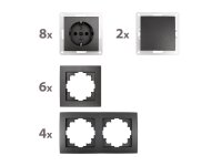 Schalter und Steckdosen Set McPower Flair Standard Profi...