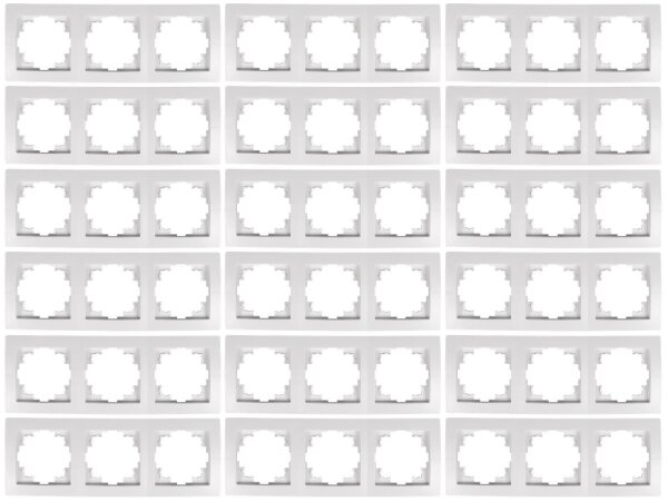 Rahmen McPower Flair, 3-fach, weiß, 18er-Pack