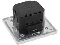 MILOS Wechsel-Schalter IP44 250V~/ 10A, inkl. Rahmen, UP, weiß matt