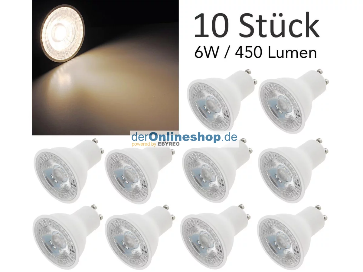 LED Strahler GU10 "H50 Promo2" 10er-Pack3000k,...