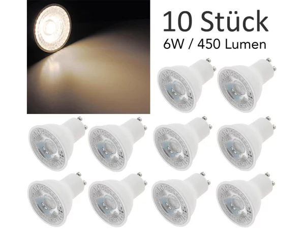 LED Strahler GU10 "H50 Promo2" 10er-Pack3000k,...