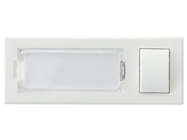 Klingeltaster mit Namensschild, weißKunststoff, 91x32x18mm