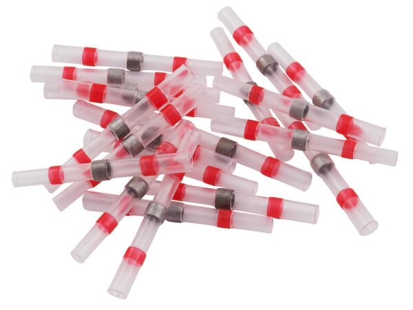 Lötverbinder McPower, Ø2,7mm - rote Markierung, 0,5-1,0mm² Kabel, 20er-Pack