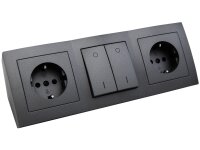 Steckdosenblock McPower Flair anthrazit, 2-fach...