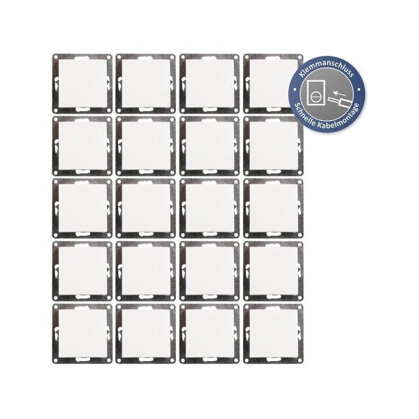Wechselschalter McPower Flair, 250V~/10A, UP, Klemmanschluss, weiß, 20er-Pack