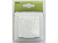 MILOS Schutzkontakt-Steckdose IP44 250V~/ 16A, inkl. Rahmen, UP, weiß matt