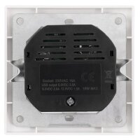 Schutzkontakt-Steckdose McPower Flair 1x USB-C 18W PD, 1x USB-A, weiß