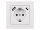 Schutzkontakt-Steckdose McPower Flair 1x USB-C 18W PD, 1x USB-A, weiß