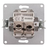 Netzwerk-Dose McPower Flair CAT6A, UP, weiß, vollgeschirmt