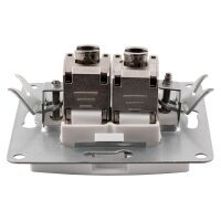 Netzwerk-Dose McPower Flair CAT6A, UP, weiß, vollgeschirmt