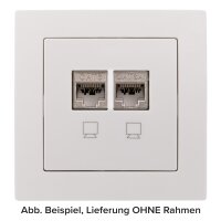 Netzwerk-Dose McPower Flair CAT6A, UP, weiß, vollgeschirmt