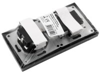 Schalter und Steckdosen Set McPower Shallow Tür 2-fach Profi 3-teilig, Klemmanschluss