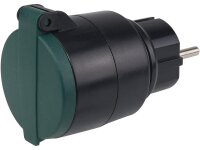 Funk Steckdosen Set Aussen IP44 mit Fernbedienung 2x Schutzkontakt-Steckdose mit Deckel Handsender 30m Reichweite