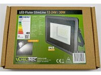LED-Fluter SlimLine 30W, 12-24V=IP65, 2500 Lumen, 4000K, neutralweiß