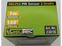 DELPHI Bewegungsmelder 160°, silberLED geeignet, 250V~, Unterputz, 2-Draht